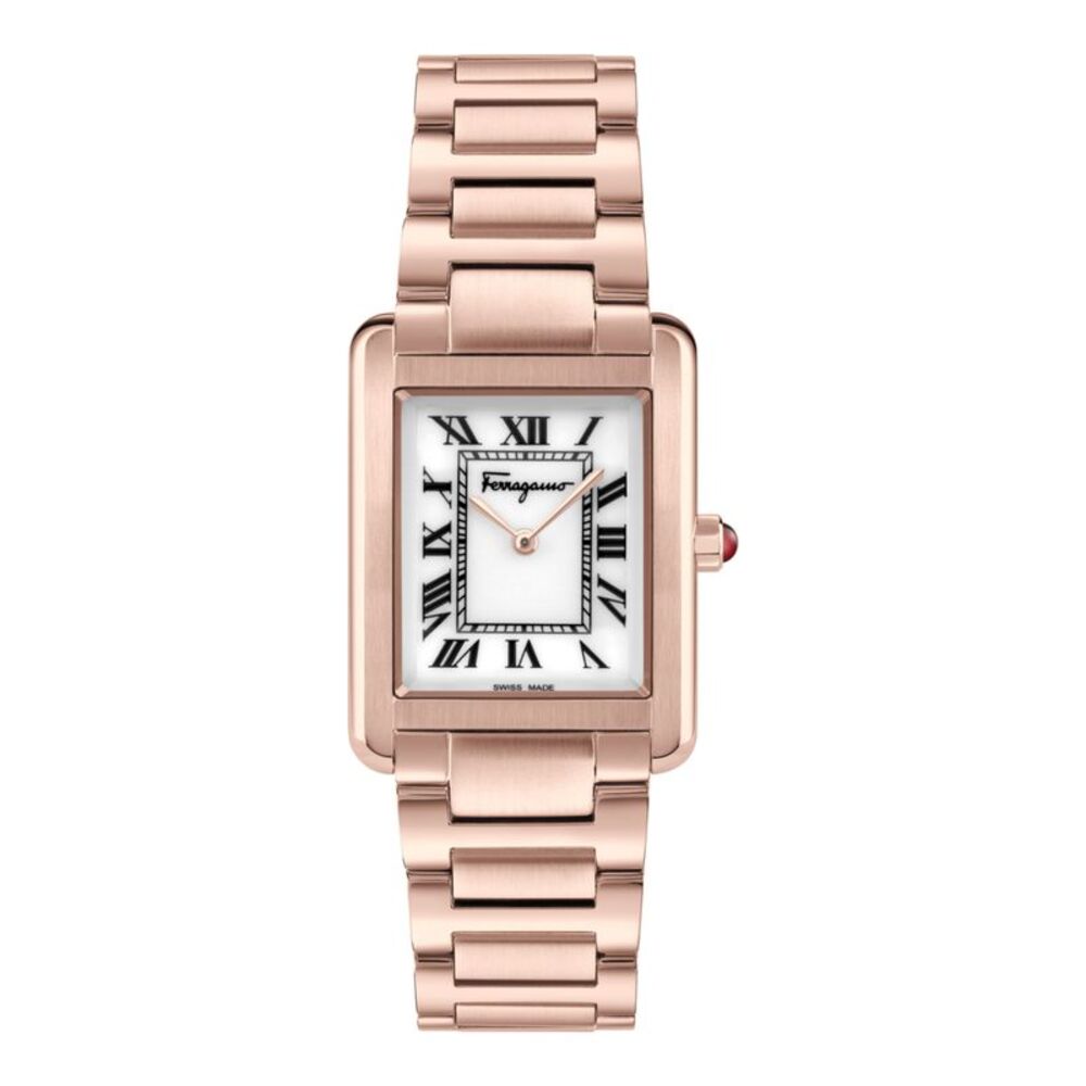 Ferragamo Portrait Bracelet Watch Rose Gold Womens